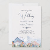 Einladung zur Winterhochzeit in der Bergwelt (Vorderseite)