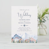 Einladung zur Winterhochzeit in der Bergwelt (Stehend Vorderseite)