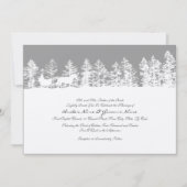 Einladung zur Winterhochzeit in Grau und Weiß (Vorderseite)