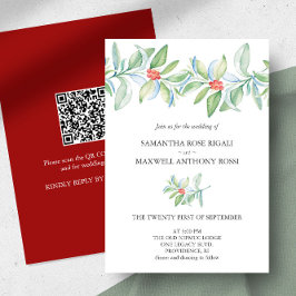 Einladung zur Winterhochzeit mit QR-Code