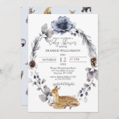 Einladung zur Winterkranz-Kinderdusche Deer Woodla (Vorne/Hinten)