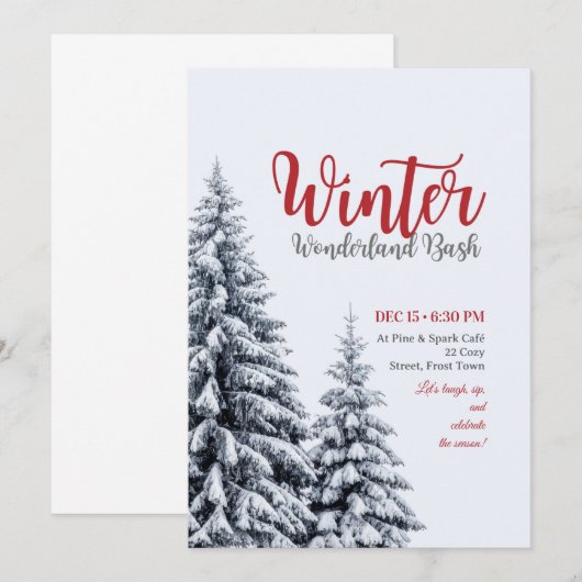 Einladung zur Winterparty (Vorne/Hinten)