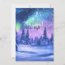 Einladung zur Winterparty – Elegantes schneebedeck