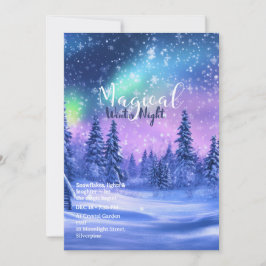Einladung zur Winterparty – Elegantes schneebedeck