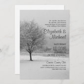 Einladung zur Winterschneehochzeit (Vorne/Hinten)