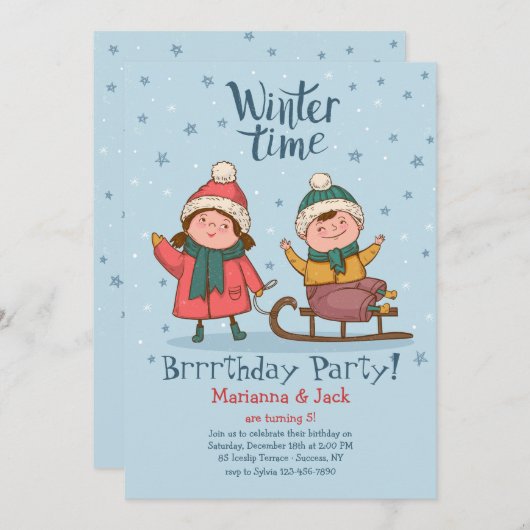 Einladung zur Winterspielzeit (Vorne/Hinten)