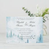 Einladung zur Winterwaldhochzeit (Stehend Vorderseite)