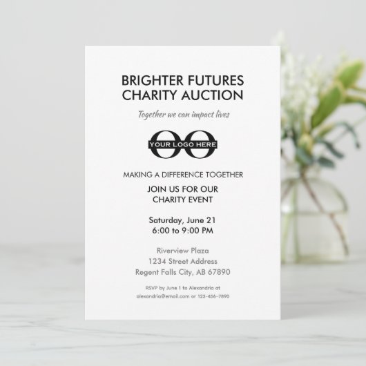 Einladung zur Wohltätigkeit des Unternehmens (Stehend Vorderseite)