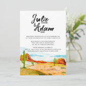 Einladung zur Wüstenhochzeit (Stehend Vorderseite)