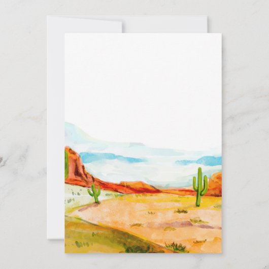 Einladung zur Wüstenhochzeit (Rückseite)