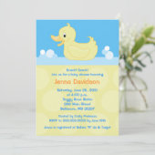 Einladung zur Yellow Duck 12x18 Baby Dusche (Stehend Vorderseite)