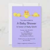 Einladung zur Yellow Duck Baby Dusche (Vorderseite)