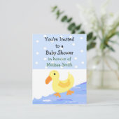 Einladung zur Yellow Ducky Baby Duwer (Stehend Vorderseite)