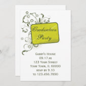 Einladung zur Yellow Green Graduation Party (Vorne/Hinten)