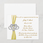 Einladung zur "Yellow Infinity Heart Engagement Pa (Vorne/Hinten)