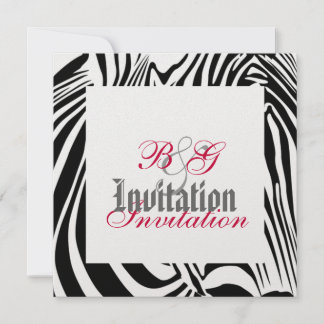 Einladung zur Zebra Hochzeit