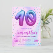 Einladung zur zehnten Geburtstagspartei (Stehend Vorderseite)