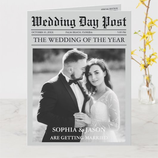 Einladung zur Zeitung und zum Programm (Gelbe Blume)