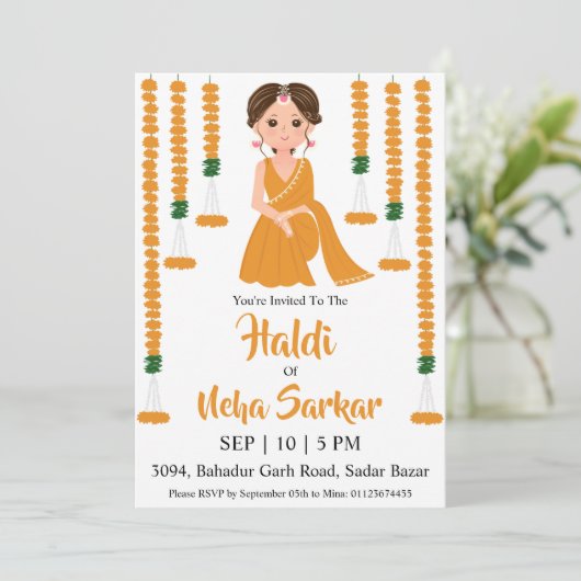 Einladung zur Zeremonie (Stehend Vorderseite)