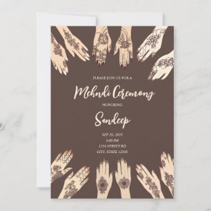 Einladung zur Zeremonie in Mehndi