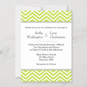 Einladung zur Zickzack Hochzeit von Lime Green (Vorderseite)