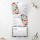 Einladung zur zweisprachigen Hochzeit - Flora Alle (Innenseite)