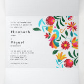 Einladung zur zweisprachigen Hochzeit - Flora Alle (Innenseite Mitte)