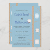 Einladung zur zweisprachigen Hochzeit im Wald (Vorne/Hinten)