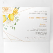 Einladung zur zweisprachigen Hochzeit - Lemon alle (Innen Erste Seite)