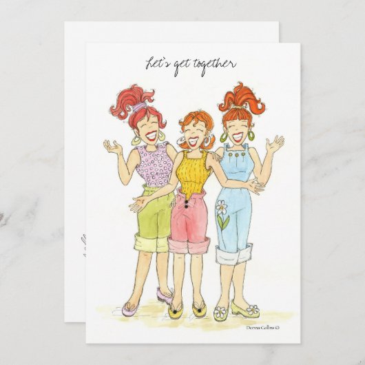 Einladung zusammen Bar-B-Q (Vorne/Hinten)