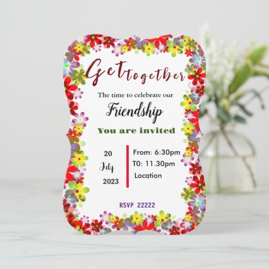 Einladung zusammenbringen (Stehend Vorderseite)