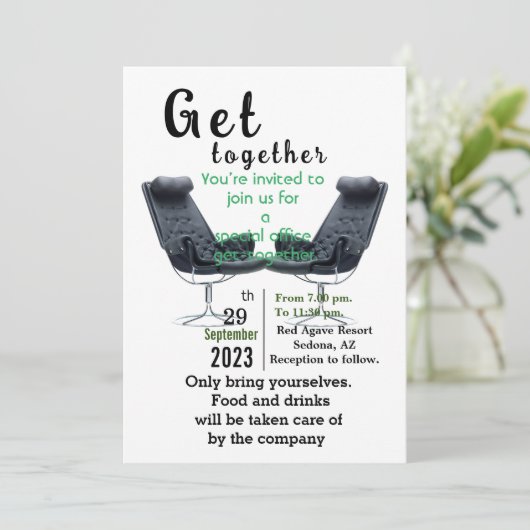 Einladung zusammenbringen (Stehend Vorderseite)