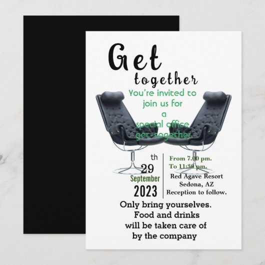 Einladung zusammenbringen (Vorne/Hinten)