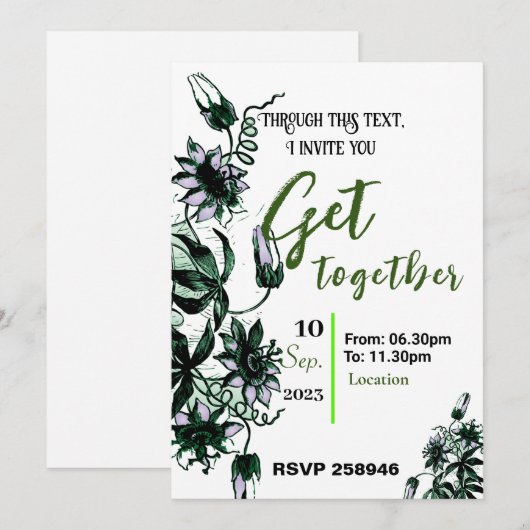 Einladung zusammenkommen (Vorne/Hinten)