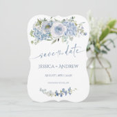 EinladungElegante Hochzeit mit Blumen Rett des Dat Einladung (Stehend Vorderseite)