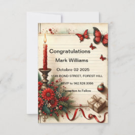 EinladungElegantes Blumenzitat Einladung