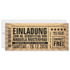 Einladungen 40. Geburtstag – Eintrittskarte