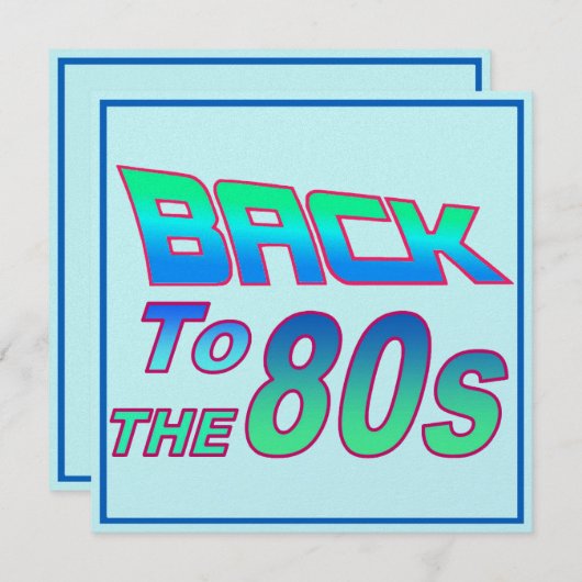 Einladungen 80er 2 (Vorne/Hinten)
