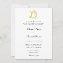 Einladungen AD Monogramm oder DA Monogramm