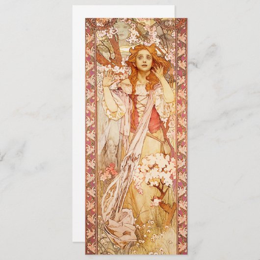 Einladungen Alphonse Mucha Jeanne d'Arc (Vorne/Hinten)