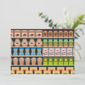 Einladungen an den Supermarkt (Stehend Vorderseite)