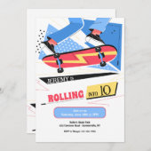 Einladungen auf dem Skateboard (Vorne/Hinten)