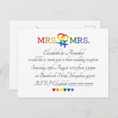 Einladungen auf der Postkarte - Frau & Frau Weddin (Vorne/Hinten)