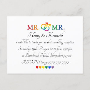 Einladungen auf der Postkarte - Herr & Herr Weddin