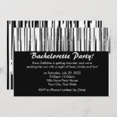 Einladungen auf Mod Schwarz-Weiß-Junggeselinnen-Ab (Vorne/Hinten)