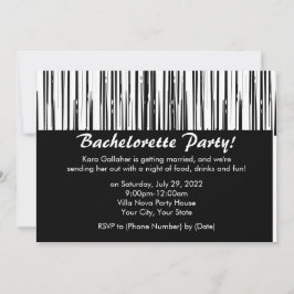 Einladungen auf Mod Schwarz-Weiß-Junggeselinnen-Ab