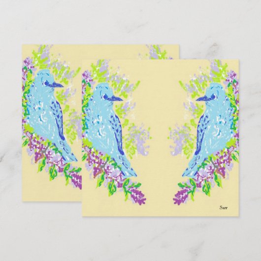 Einladungen BlueBirds (Vorne/Hinten)