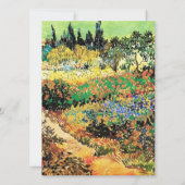 Einladungen. Blühender Garten mit Pfad Einladung (Rückseite)