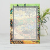 Einladungen. Blühender Garten mit Pfad Einladung (Stehend Vorderseite)