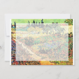 Einladungen. Blühender Garten mit Pfad Einladung